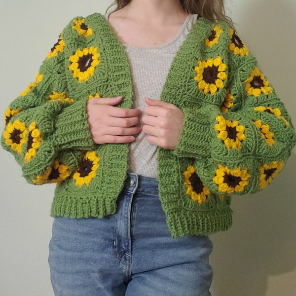 The Sunflower Cardigan Crochet Pattern (PDF FILE ONLY!)