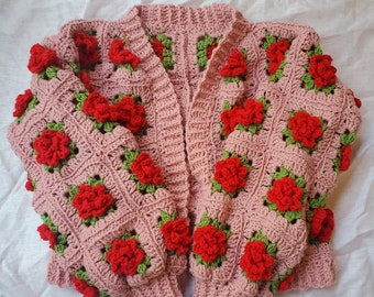 The Rose Cardigan Crochet Pattern (PDF ONLY)