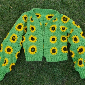 The Sunflower Cardigan Crochet Pattern PDF FILE ONLY image 3