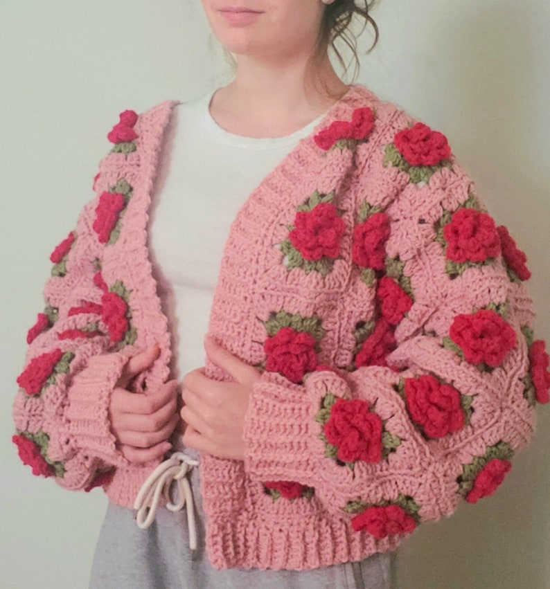 The Rose Cardigan Crochet Pattern PDF ONLY image 2