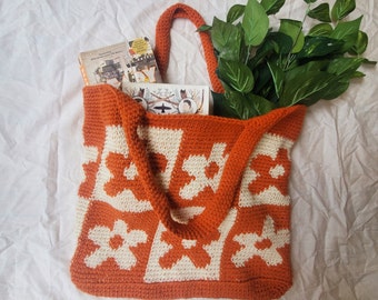 70s Tote Crochet Pattern (PDF FILE ONLY)