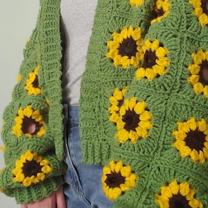 The Sunflower Cardigan Crochet Pattern PDF FILE ONLY image 4