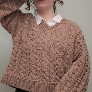 The Cable Vest/Sweater 2-in-1 Crochet Pattern