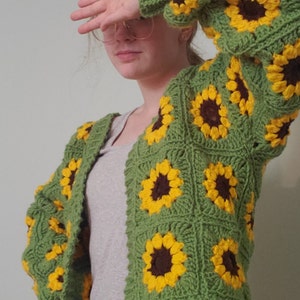 The Sunflower Cardigan Crochet Pattern PDF FILE ONLY image 2