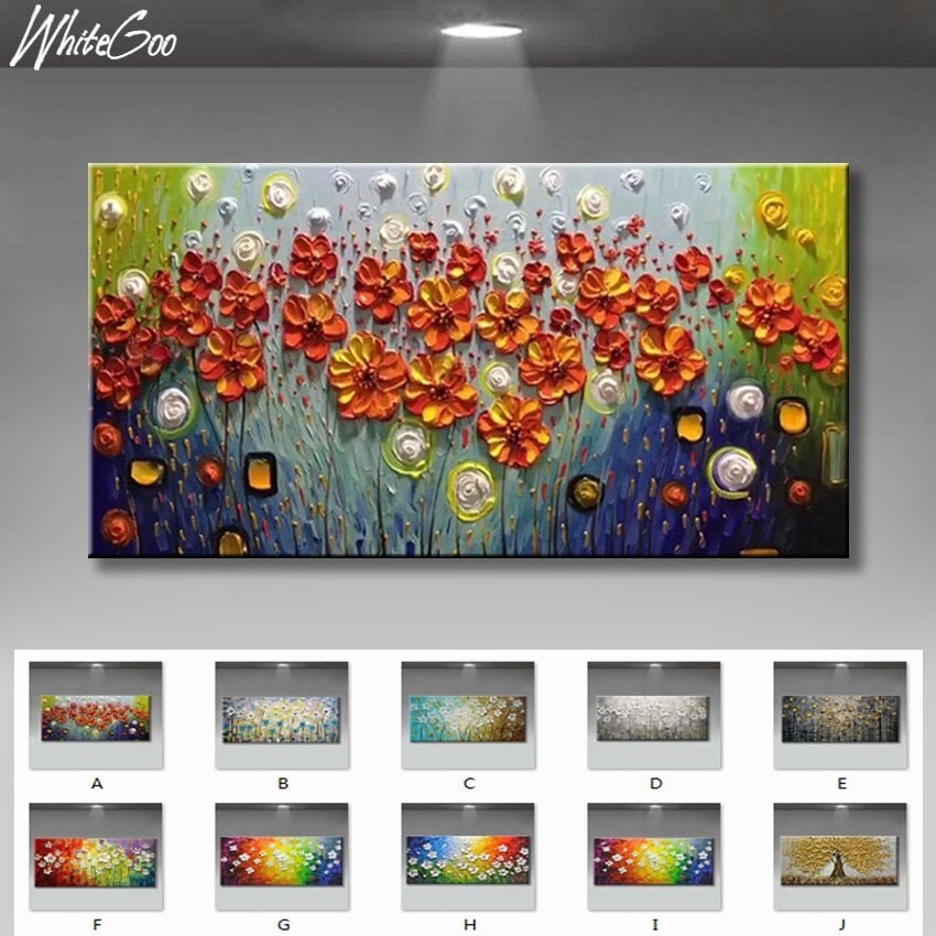 Schöne Blumen für Home Decor Handwerk 100 % abstrakte Öl | Etsy