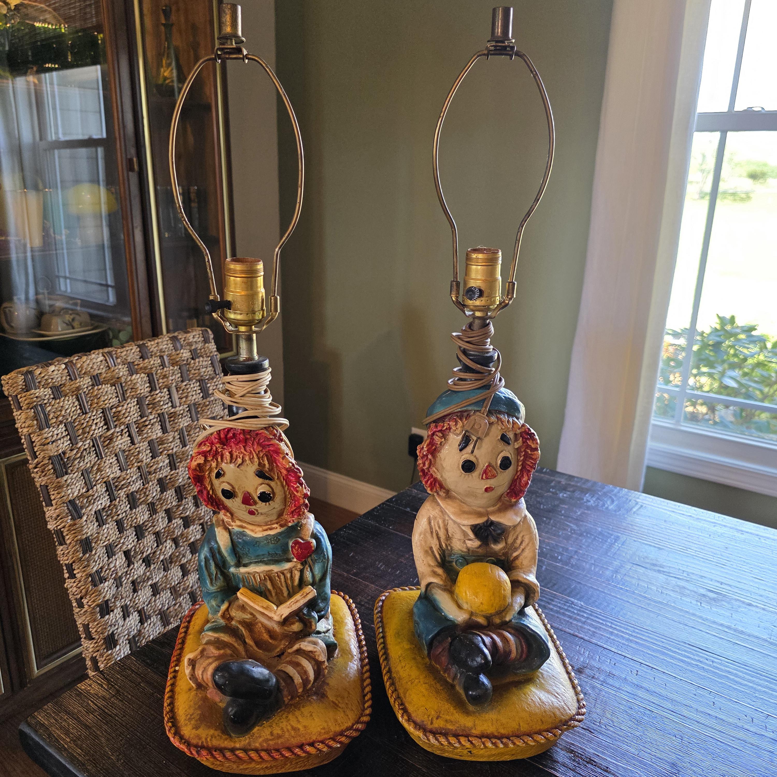 Raggedy andy lamp - Etsy 日本