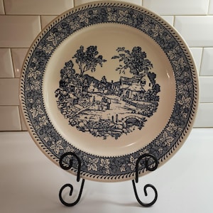Shakespear Country Blue Royal China Rope Edge Large Serving Plate Homestead 12”