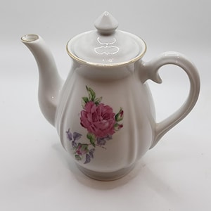 Vintage Pink Rose Teapot with Lid Made in Japan