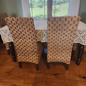 Beautiful Handmade Crocheted Tablecloth Vintage 66” x 63” Provenance - Made by Grandmother 1940&#39;s