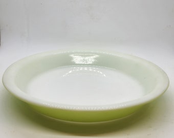 Plat à tarte vintage en pyrex 909- 9 pouces vert citron