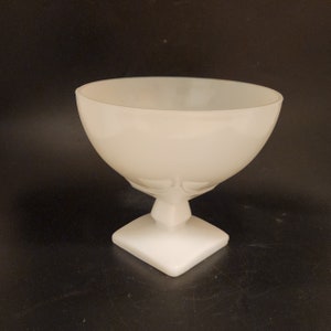 Footed Milk Glass Centerpiece Compote Planter Vintage