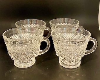 Anchor Hocking Wexford Clear Glass ( 7 Oz Punch, Coffee or Tea Cup / Set of 4 )