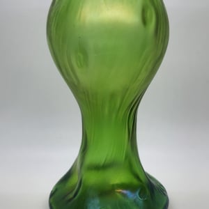 Loetz Iridescent Art Nouveau Green Creta Rusticana Rare Goblet Art Glass