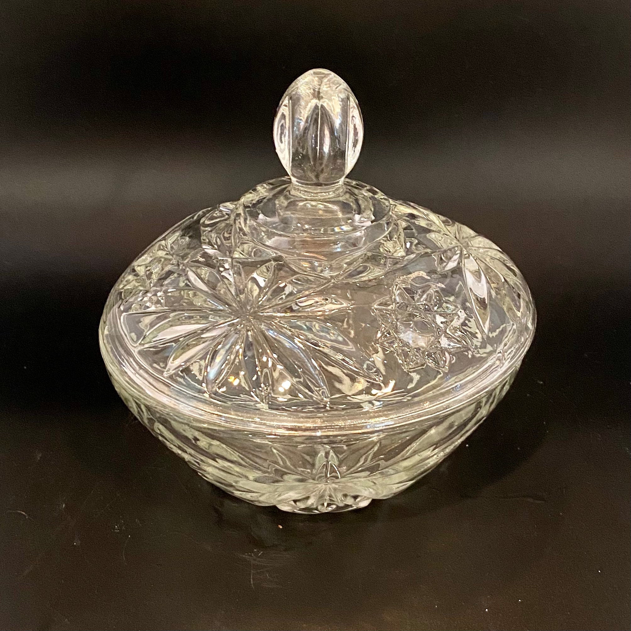 Candy Dish with Lid Star of David Anchor Hocking Glass Etsy