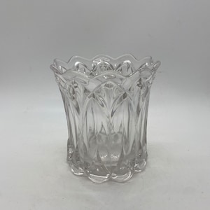 Vintage Clear Crystal Glass Candle Holder