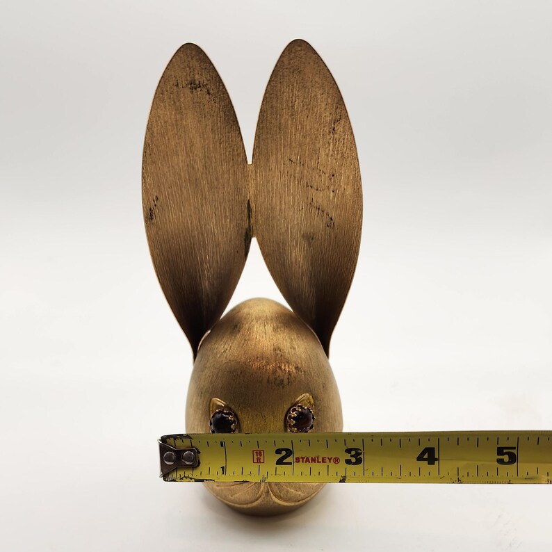Vintage Brushed Brass Gold Tone Bunny Rabbit Coin Bank, by Napier - Etsy