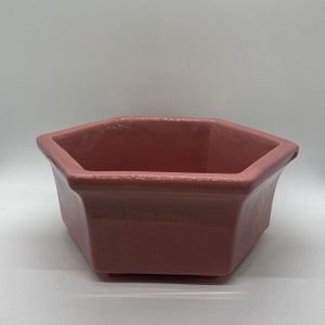 Haeger Hexagon Planter Hexagon Pink / Mauve #4002 Vintage