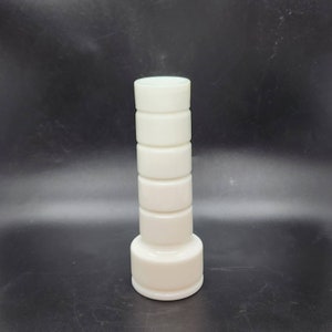 Mid Century Modern White Milk Glass Unique Vase