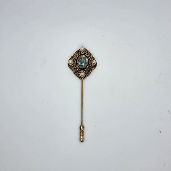 1968 Sarah Coventry Remembrance Long Stem Pin Lap… - image 2
