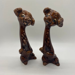 Vintage Cocker Spaniels Tall Skinny Figurines Ceramic