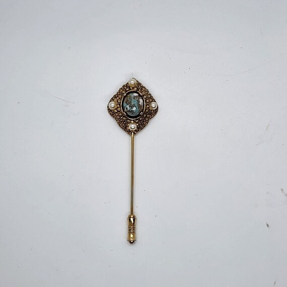1968 Sarah Coventry Remembrance Long Stem Pin Lap… - image 1