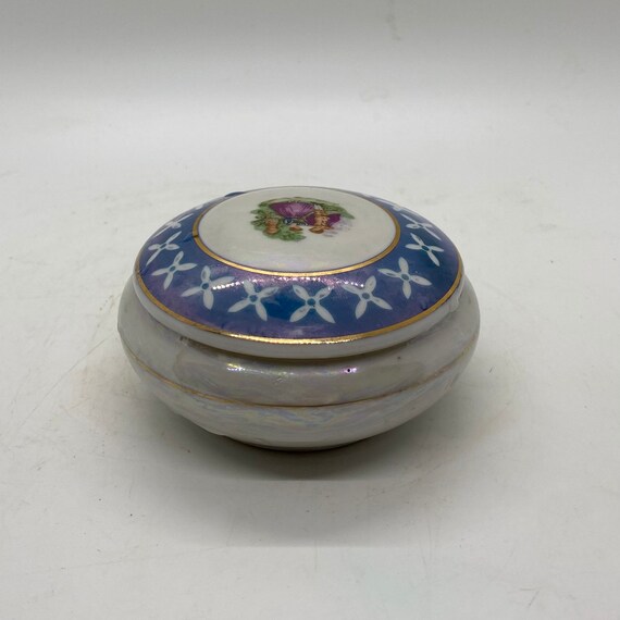 Small Japan Vintage Porcelain Trinket Box Jewelry… - image 10