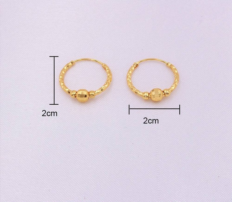 Women Hoop Earrings Punjabi Earrings Bali Nattiyan Earrings Hoops Baliyan 24k Gold Titanium Bali Hoop Earrings Nattiya Gold Hoops