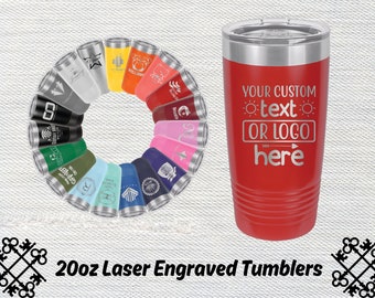 Laser Engraved Tumbler with Straw 20oz , Logo, Personalized Tumbler, Stainless Steel Cup, Custom Tumbler, Custom Engraved Tumbler, Insulated