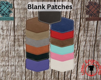 Patches de couro sintético em branco com adesivo térmico, hexágono 7,6 cm x 5 cm | Glowforge, couro sintético a laser, patches para chapéus, patch de couro, patch para passar a ferro