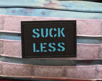Suck Less Laser Cut Patch 2" x 3" , Tactical Gear,