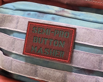Semi Pro Button Masher Laser Cut Patch 2" x 3" , Tactical Gear,