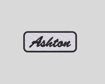 Rectangle Name Patch Cursive – Morale Patch | Custom Patches | Hook & Loop