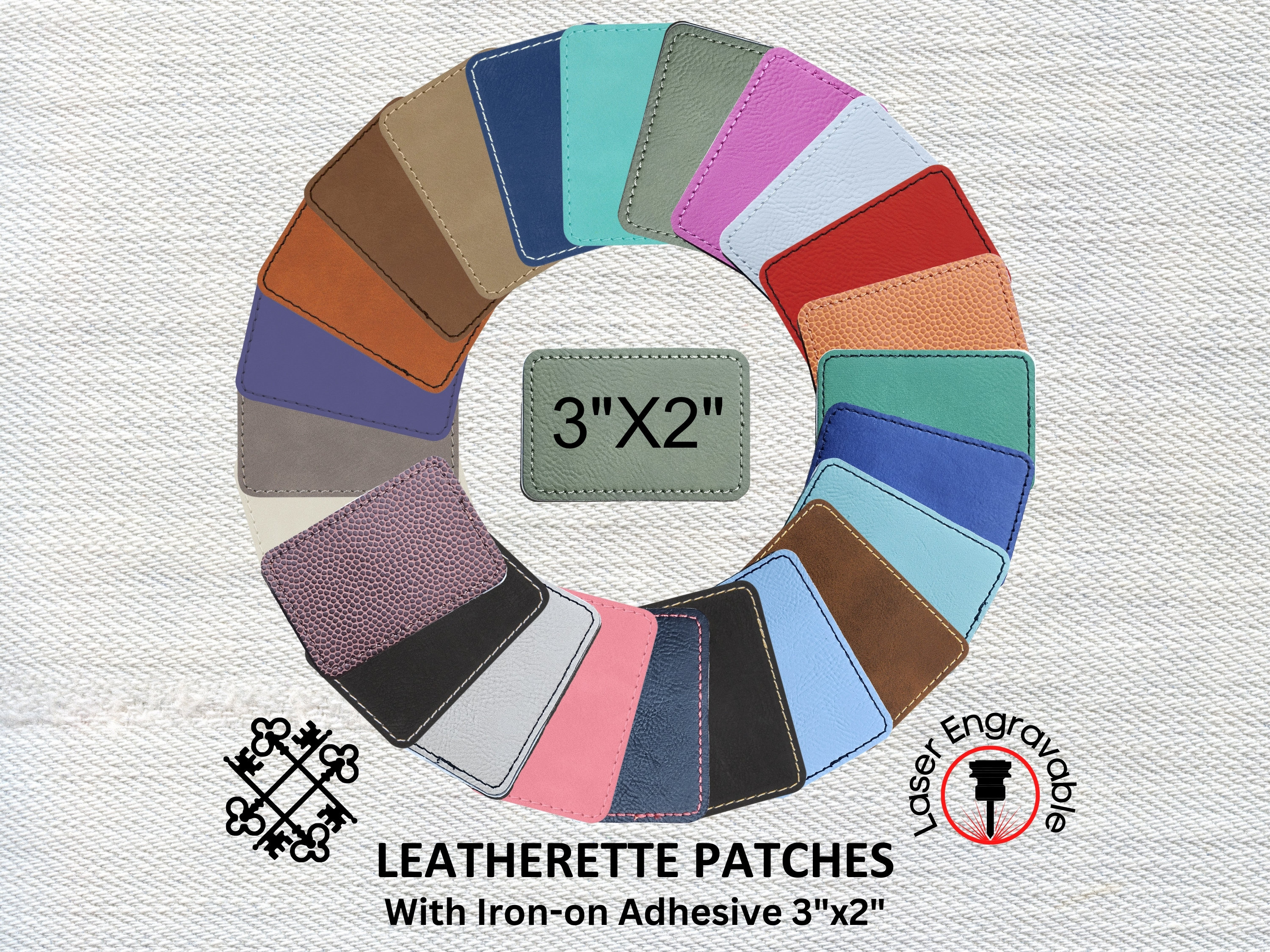3in Blank Leatherette Round Patches w/ Adhesive Backing – Bunkers Workshop