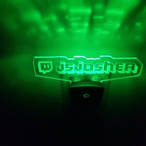 Gamer tag Night Light RGB, twitch name tag, steaming gamer, gift,