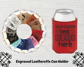 Can Holder, Personalized Can Cooler, Beer Huggers, Weeding Favors, Customized Can Holder, Laser Engraved, Beverage Sleeve, Guy Friend Gift