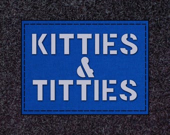 Kitties & Laser Cut Patch 2" x 3" , CORDURA 1000D Fabric, Hook and Loop