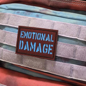Emotional Damage Laser Cut Patch 2" x 3" , Tactical Gear,