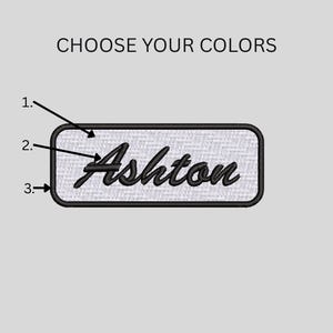Rectangle Name Patch Cursive – Morale Patch | Custom Patches | Hook & Loop image 2