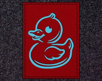 Ducky Laser Cut Patch 2" x 3" , CORDURA 1000D Fabric, Hook and Loop