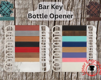 Laserable Leatherette Bottle Opener, ~ Laser Supplies, Glowforge Supplies, Bar Key ~,xtool,omtech~