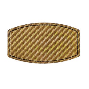 Blank Large Bump Rectangle Leatherette Hat Patches – Stitched Blank Faux Leather Patches for Hats, Custom Patch Blanks - Pack of 10