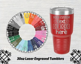 Laser Engraved Tumbler with Straw 30oz , Logo, Personalized Tumbler, Stainless Steel Cup, Custom Tumbler, Custom Engraved Tumbler, Insulated