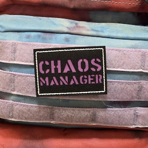 Chaos Manager Laser Cut Patch 2" x 3" , Tactical Gear,