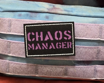 Chaos Manager Laser Cut Patch 2" x 3" , Tactical Gear,