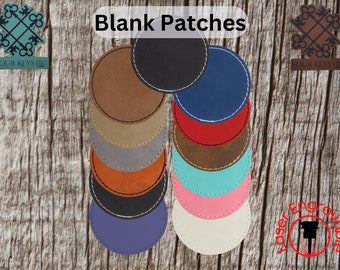 Kunstleder Patches blanko mit Heißkleber, 3"Kreis | Glowforge, laserbares Kunstleder, Hut Patches, Leder Patch, Aufnäher,