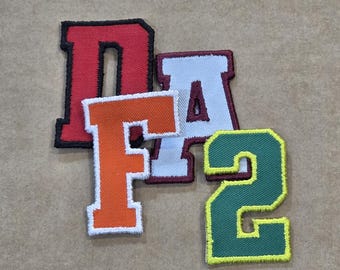 Varsity School Letter Patch – Letterman Jacket, Embroidered Patches, Iron-on/sew-on