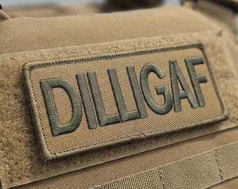 DILLIGAF Morale Patch Tactical Embroidered Hook and Loop Military Gear Patch for Vest or Backpack