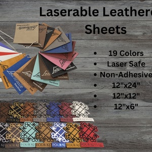 Laserable Leatherette Sheets 12x24 or 12x12 or 6x12 ~ Laser Supplies, Glowforge Supplies,xtool,omtech~ image 6
