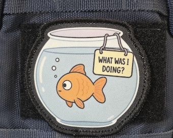 What was i doing? – Iron-On, Funny Tactical Morale Patch | Custom Quote Patch | Hook & Loop Patch for Backpack, Vest, Hat, Gear