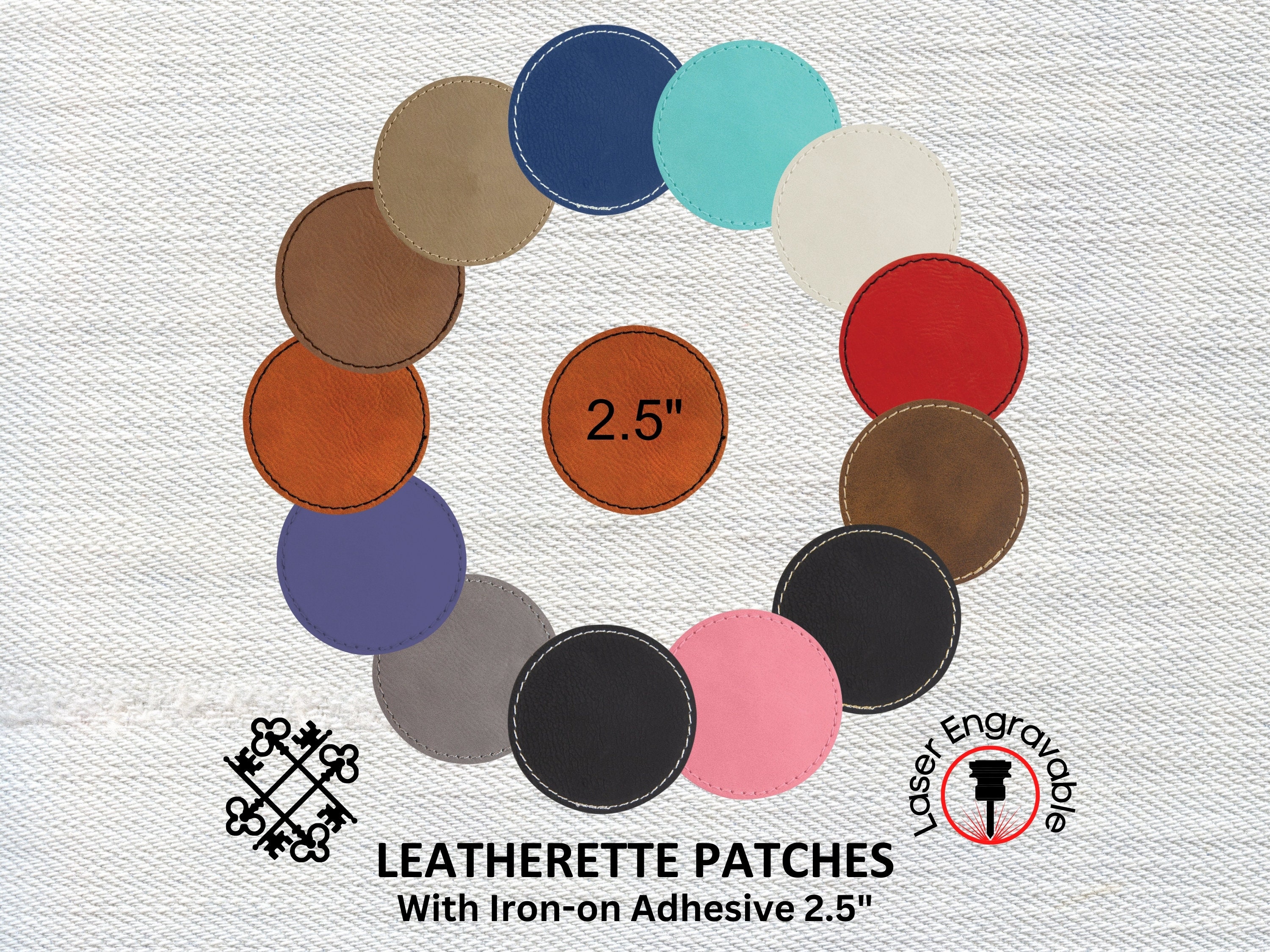 5 Pack Blank Sublimation Patches Rectangle Brown Faux Leather Threaded 3 X  2 With Adhesive for Hats Beanies Stockings 